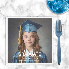 ミニマル写真第8学年卒業 スタンダードランチョンナプキン