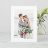 ミニマル写真結婚のサンキューカード サンキューカード (スタンド正面)