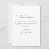 ミニマル写真結婚のサンキューカード サンキューカード (裏面)