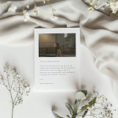 ミニマル写真結婚のサンキューカード サンキューカード