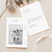 ミニマル写真結婚のサンキューカード サンキューカード