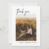 ミニマル写真結婚のサンキューカード サンキューカード (正面)
