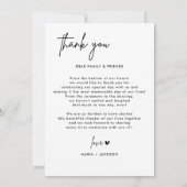 ミニマル写真結婚のサンキューカード サンキューカード (裏面)