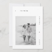 ミニマル写真結婚のサンキューカード サンキューカード (正面)