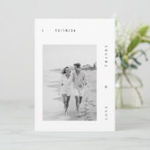 ミニマル写真結婚のサンキューカード サンキューカード (スタンド正面)