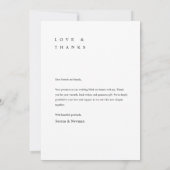 ミニマル写真結婚のサンキューカード サンキューカード (裏面)