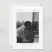 ミニマル写真結婚のサンキューカード サンキューカード (正面)