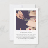 ミニマル写真結婚のサンキューカード 招待状 (裏面)
