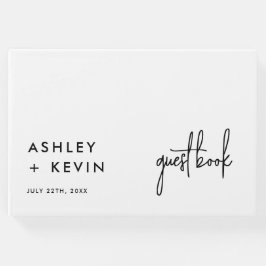 ミニマル写真結婚の署名ゲストブック ゲストブック