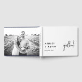 ミニマル写真結婚の署名ゲストブック ゲストブック (全面)