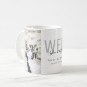 ミニマル写真結婚式の引き出物 コーヒーマグカップ (正面左)