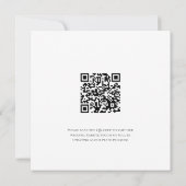 ミニマル写真結婚式の日付を保存 招待状 (裏面)