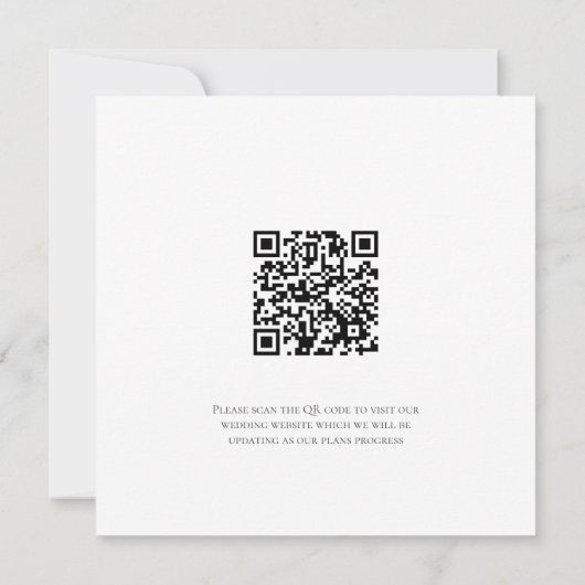 ミニマル写真結婚式の日付を保存 招待状 (裏面)