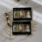 ミニマル写真結婚式デートのカードを保存 招待状