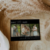 ミニマル写真結婚式デートのカードを保存 招待状