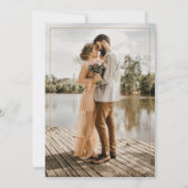 ミニマル写真結婚式招待状 招待状 (裏面)