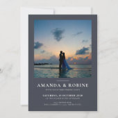 ミニマル写真結婚式招待状 招待状 (正面)