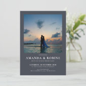 ミニマル写真結婚式招待状 招待状 (スタンド正面)