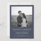 ミニマル写真結婚式招待状 招待状 (正面)