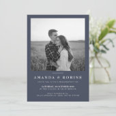 ミニマル写真結婚式招待状 招待状 (スタンド正面)