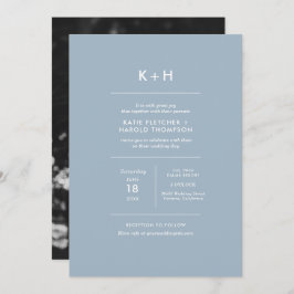 ミニマル写真結婚式招待状 招待状