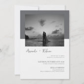 ミニマル写真結婚式招待状 招待状 (正面)