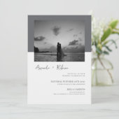 ミニマル写真結婚式招待状 招待状 (スタンド正面)