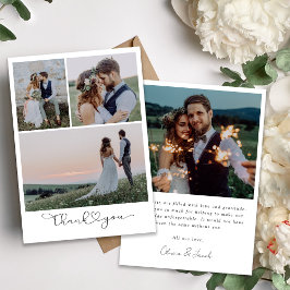 ミニマル写真結婚書道 サンキューカード