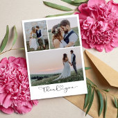 ミニマル写真結婚書道 サンキューカード