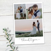 ミニマル写真結婚書道 サンキューカード