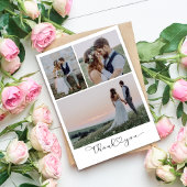 ミニマル写真結婚書道 サンキューカード