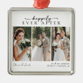 ミニマル写真結婚書道 メタルオーナメント (正面)