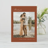 ミニマル写真結婚発表カード サンキューカード (スタンド正面)