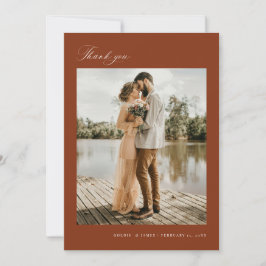 ミニマル写真結婚発表カード サンキューカード