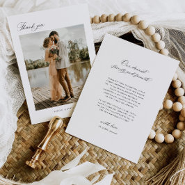 ミニマル写真結婚発表カード サンキューカード