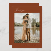 ミニマル写真結婚発表カード 招待状 (正面/裏面)