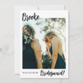 ミニマル写真花嫁プロポーザル・カード 招待状 (正面)