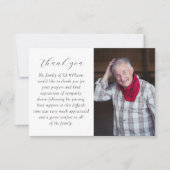 ミニマル写真葬儀サンキューカード サンキューカード (正面)