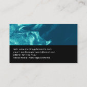 ミニマル写真衛星宇宙スワーリングブルー 名刺 (裏面)
