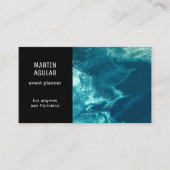 ミニマル写真衛星宇宙スワーリングブルー 名刺 (正面)