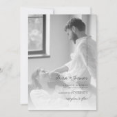 ミニマル写真親密結婚な 招待状 (正面)