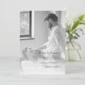 ミニマル写真親密結婚な 招待状 (スタンド正面)