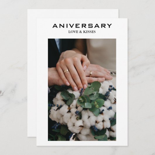 ミニマル写真記念日カード – ギフモダント 案内状 (正面/裏面)