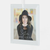 ミニマル写真記念 |シスター ガラスオーナメント (正面左)