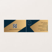 ミニマル写真詳細ロゴ折り畳み名刺 名刺 (外部フラット)