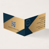 ミニマル写真詳細ロゴ折り畳み名刺 名刺 (外部)