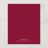 ミニマル写真赤BUDGET結婚式の招待 (裏面)