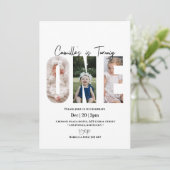 ミニマル写真1st誕生日パーティー 招待状 (スタンド正面)