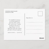 ミニマル写真2枚結婚お礼はがき ポストカード (裏面)