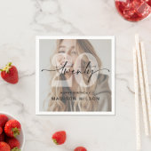 ミニマル写真20th誕生日パーティー スタンダードカクテルナプキン (インサイチュ)